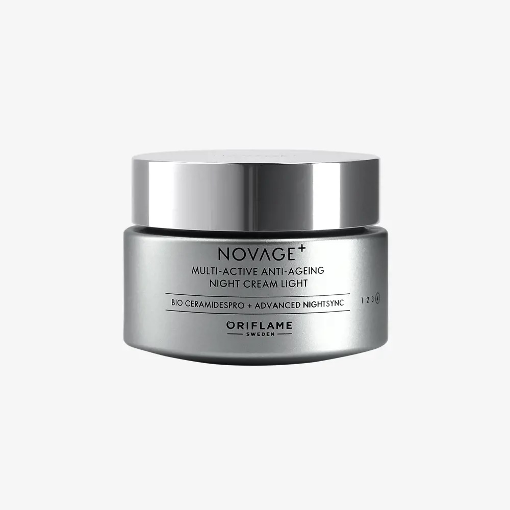 Crema ligera de noche antienvejecimiento fps 30 multi-active novage+ 50ml