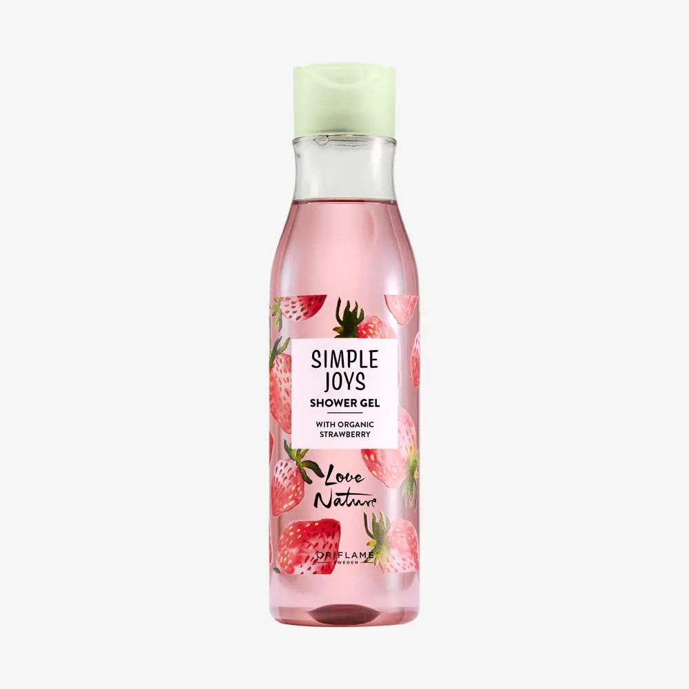 Gel de Ducha con Frutilla Orgánico Simple Joys Love Nature 250ml