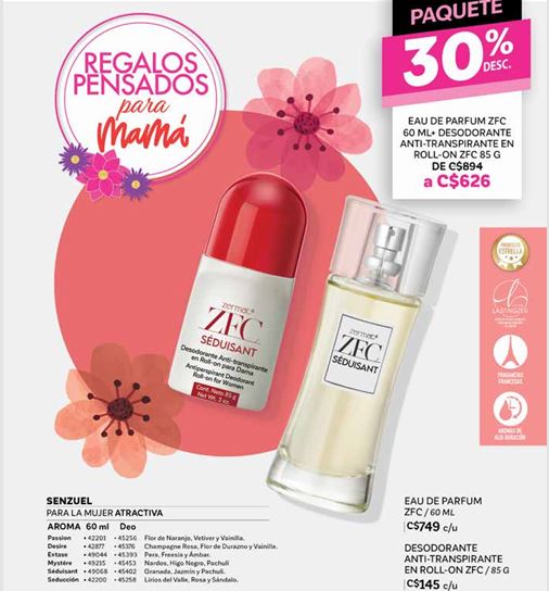 Eau de parfum zfc 60ml senzuel